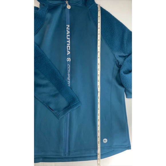 Nautica Competition Woman’s Fleece Full Zip Hoodie Jacket Ink Blue Sz Large NWT - Picture 12 of 12